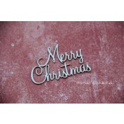Lepenkový výrez - nápis Merry Christmas
