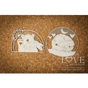 Lepenkový výrez - Polar bears in frames