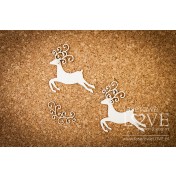 Lepenkový výrez - Reindeers Noel