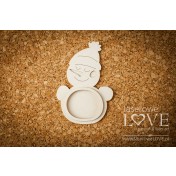 Lepenkový výrez - Snowman shaker box