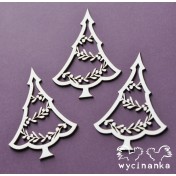 Lepenkový výrez - stromčeky vianočné