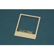 Lepenkový výrez -rámik awesome