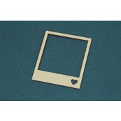 Lepenkový výrez -rámik srdiečko