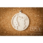 Lepenkový výrez Bubble with reindeer shaker box