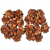 Papierové kvety - cottage roses 2,5cm - 5ks