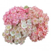 Papierové kvety - mini sweethearts 10ks ružové
