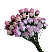 Papierové kvety - ruže ružový mix 8ks