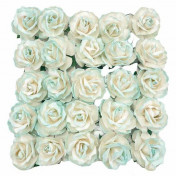 Papierové kvety - tónované ruže 3cm -5ks