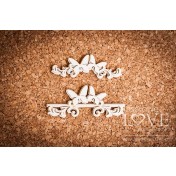 Lepenkový výrez -  Pappilon leaves with butterflies