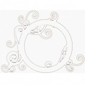 Lepenkový výrez - rámik retro Rae kruh