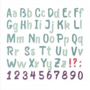 Vyrezávacia šablona - Bold brush alphabet